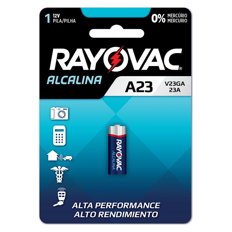 Pilha Alcalina Eletrônica V23ga 12V Rayovac