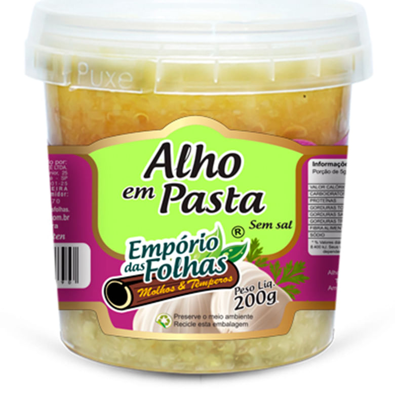 Alho Empório das Folhas Pasta 200g