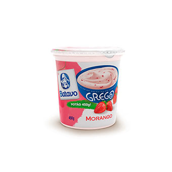 Iogurte Grego Batavo Pedaços de Morango Pote 450g