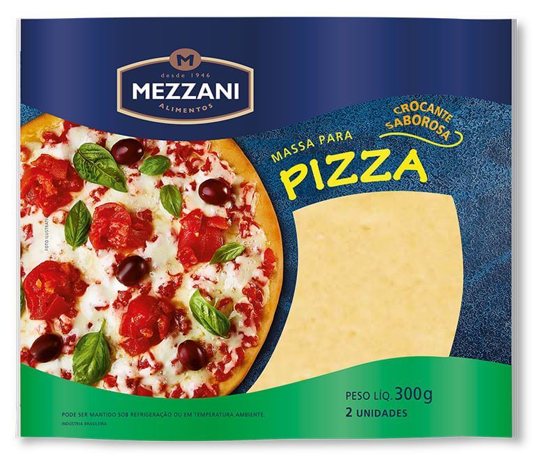 Massa para Pizza Mezzani com 2Unidades 300 g - Covabra