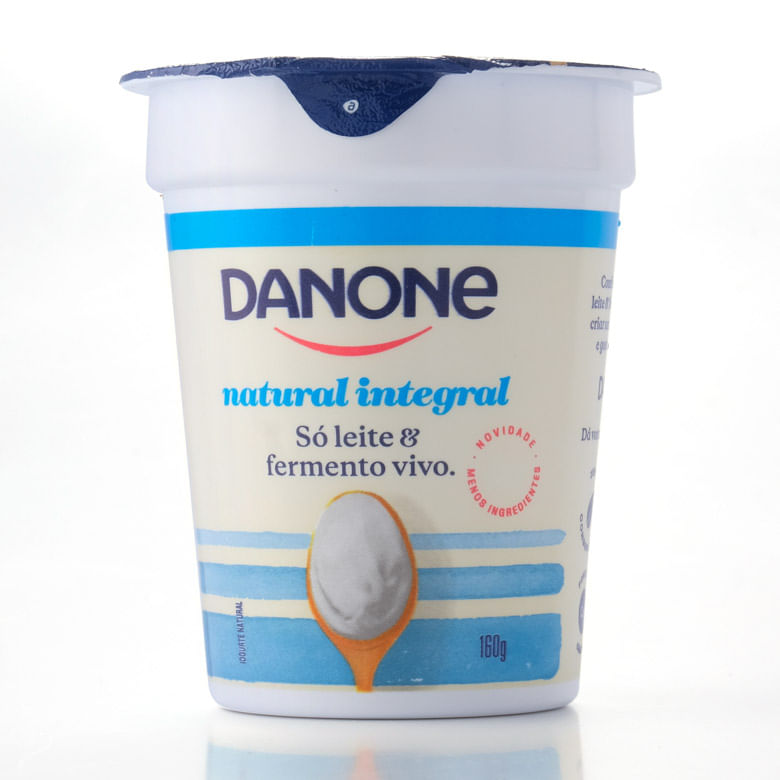Iogurte Natural Danone Integral Copo com 160g