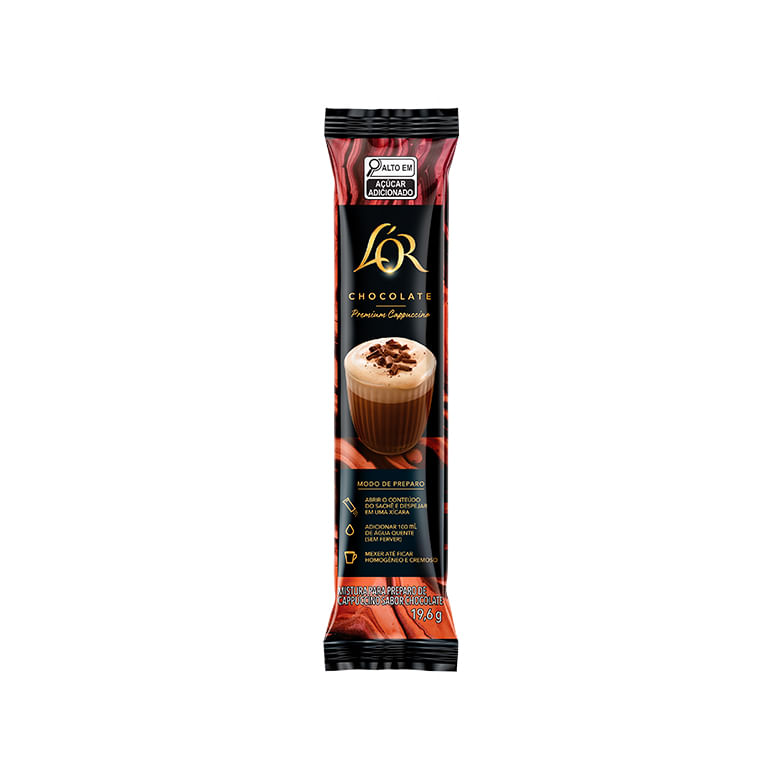 Louren 完売 39,800円 volume shaggy long Cappuccino Lor Solúvel Chocolate Premium 19,6g - Covabra