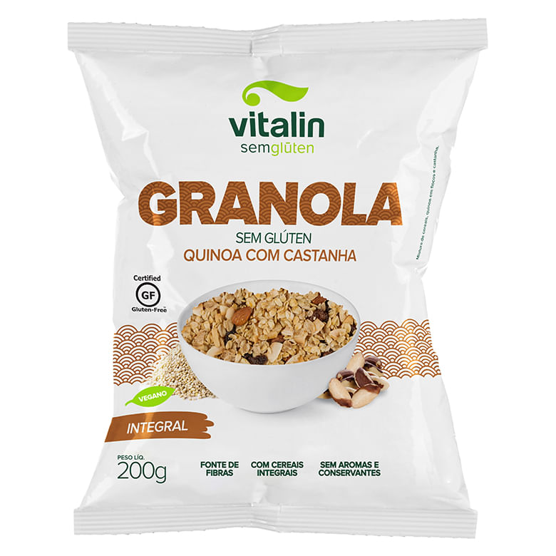 Granola Vitalin Sem Glúten Quinoa com Castanhas 200g