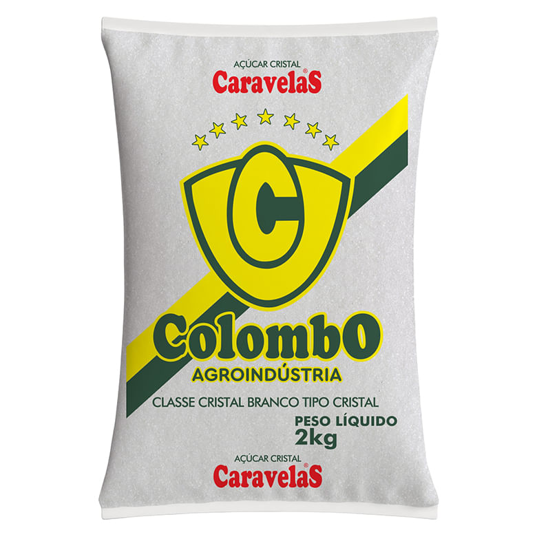 Acucar Cristal Colombo Caravelas 2KG