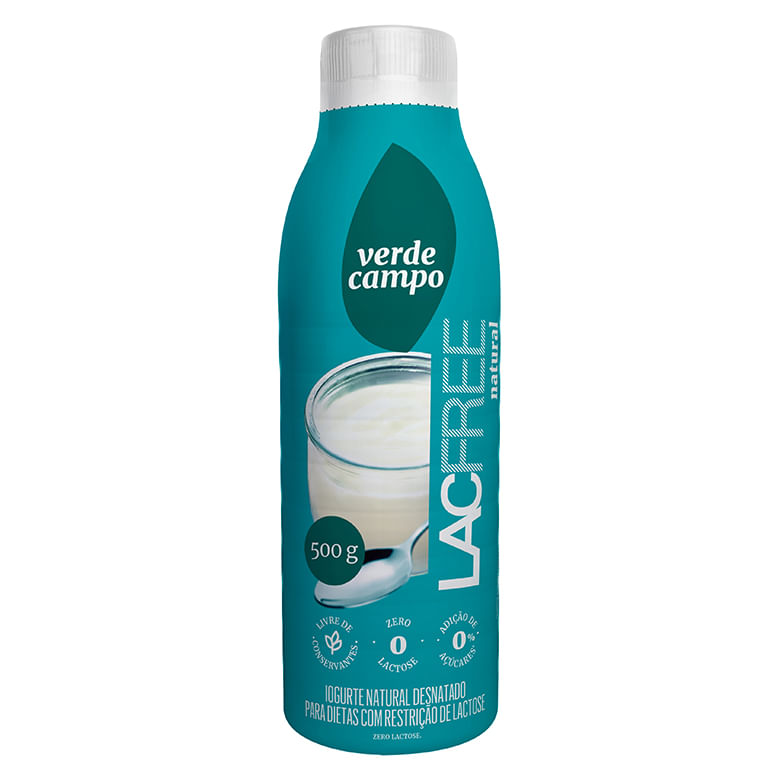 Iogurte Sem Lactose Natural Verde Campo 500g