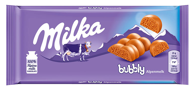 アミコ★モルティザーズ,cadbury,tronky Chocolate Milka Bubbly Alpine Milk 90g - Covabra