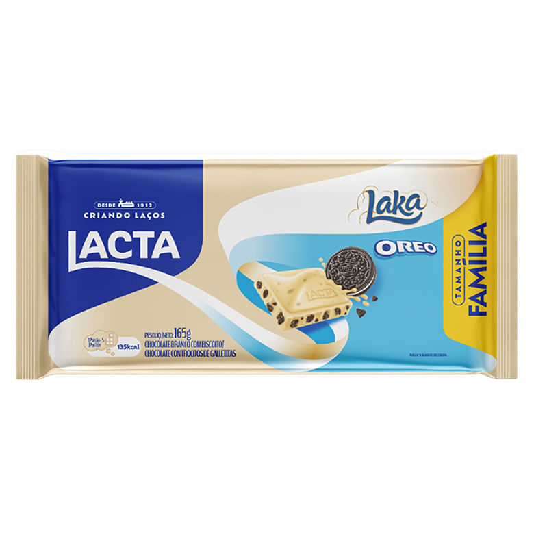 Chocolate Lacta Tablete Laka Oreo 165gr - Covabra