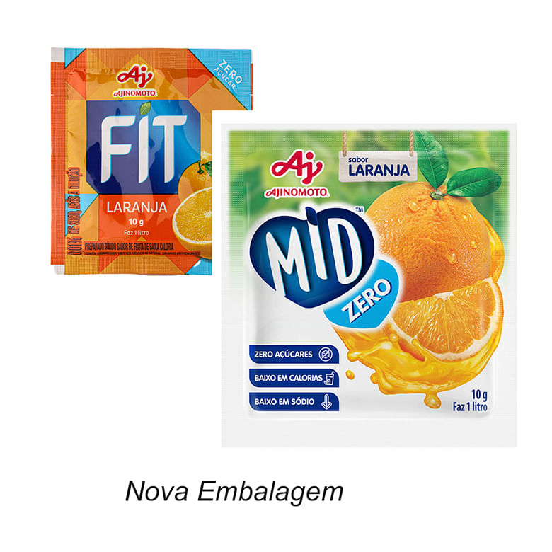Refresco em Pó Mid Zero Laranja 10g - Covabra