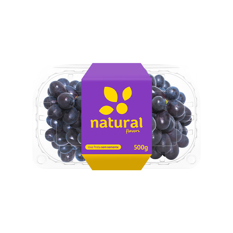 Uvas Pretas Natural Flavors sem Sementes 500g