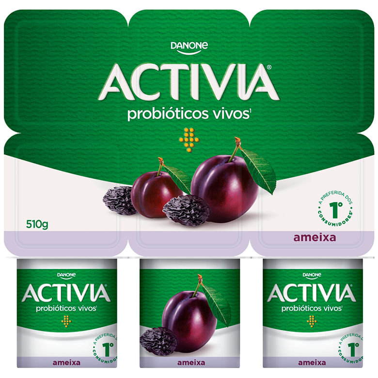 Leite Fermentado Activia Zero Lactose Ameixa 510g - Covabra