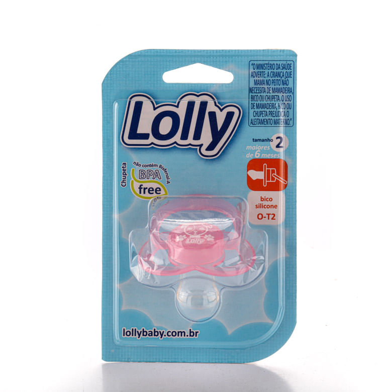 Chupeta Lolly Silicone Orto Color Rosa N.2 - Covabra
