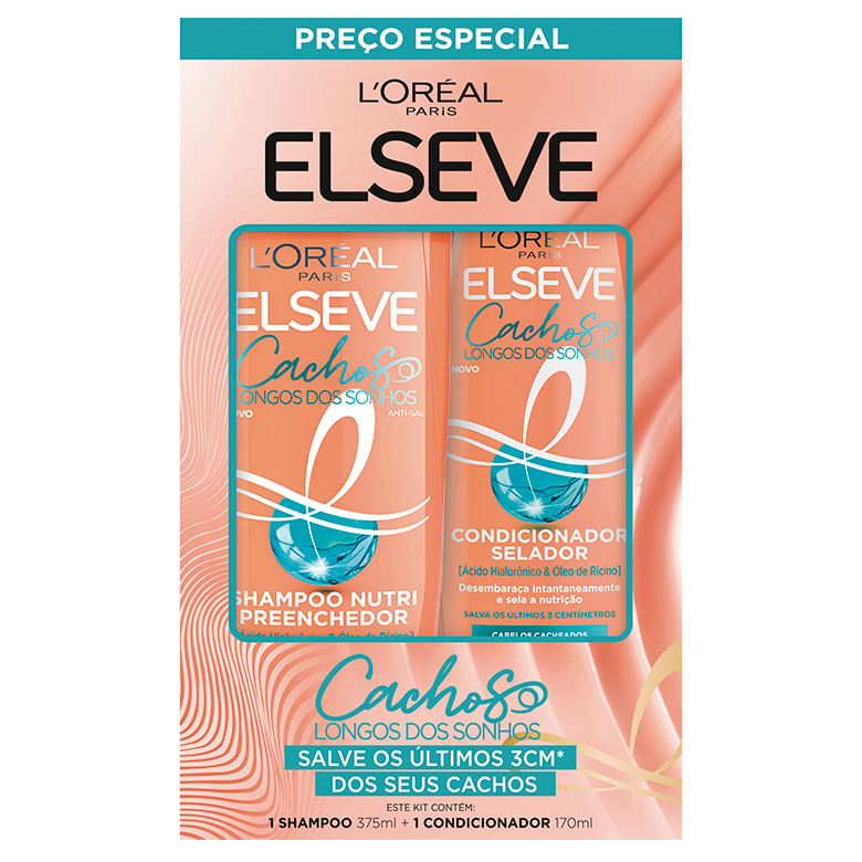 Shampoo Elseve Pack Promo Cachos dos Sonhos 375ml - Covabra