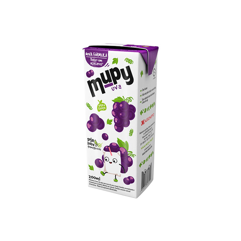 Bebida de Soja Mupy Uva 200ml - Covabra