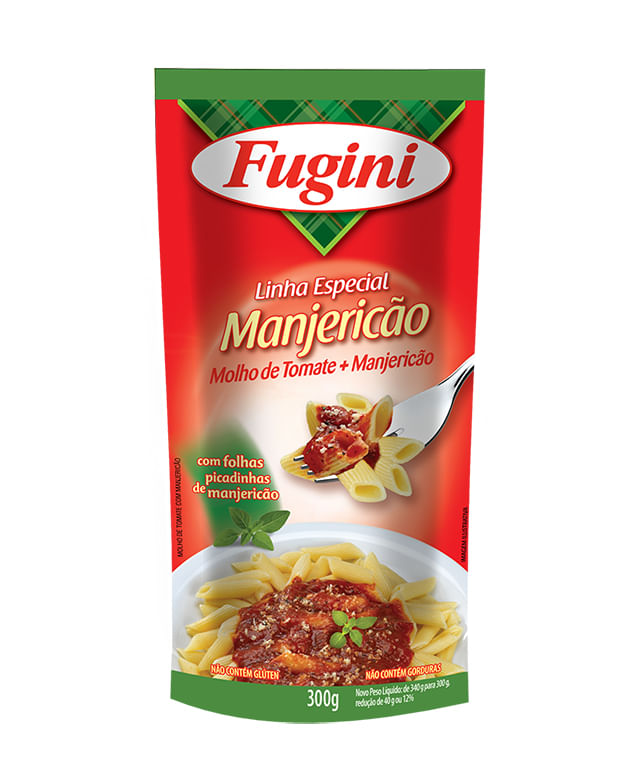 Molho De Tomate Fugini Manjericão Sachê 300g