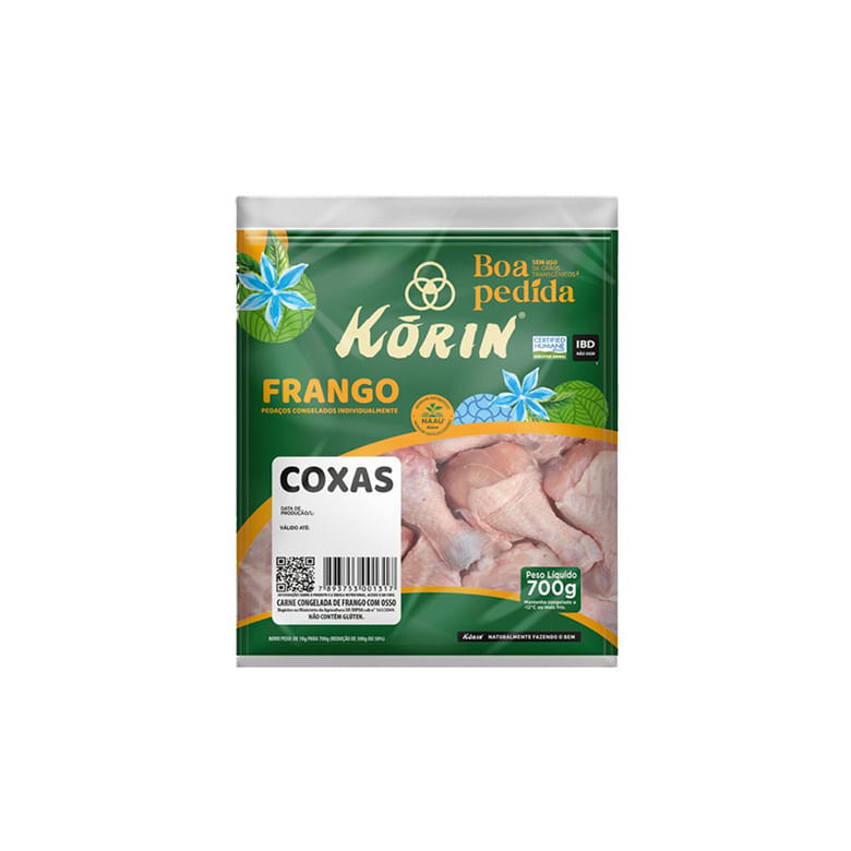 Coxa de Frango Congelada Pacote Korin 700g