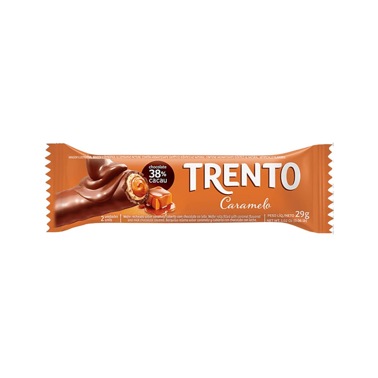 chocolate trento wafer caramelo 29g - Covabra