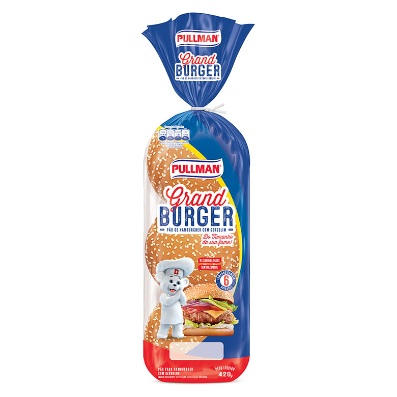 Pão Hamburguer Pullman com Gergelim 420g
