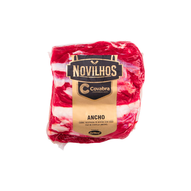 Bife Ancho Bovino Novilhos Resfriado Peça a Vácuo 1,4kg