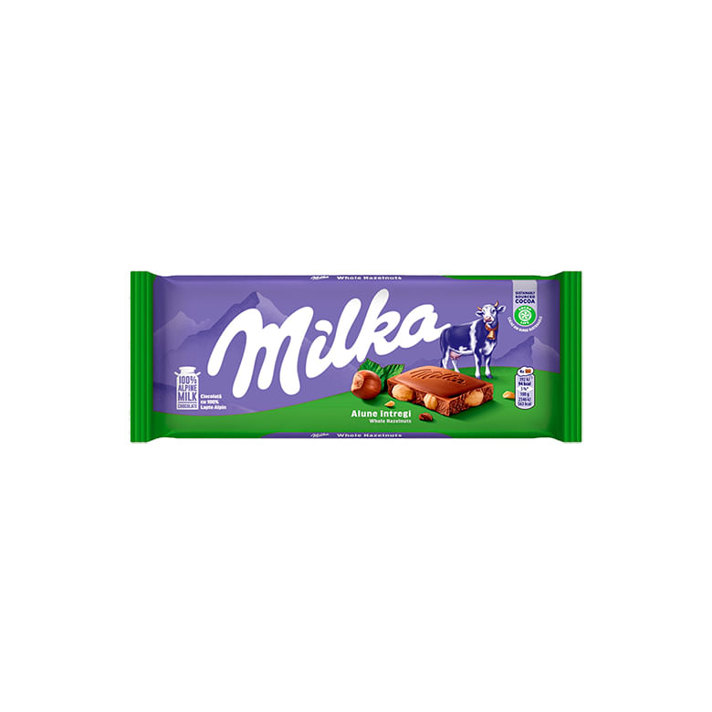 Chocolate Milka Whole Hazelnut 100g - Covabra