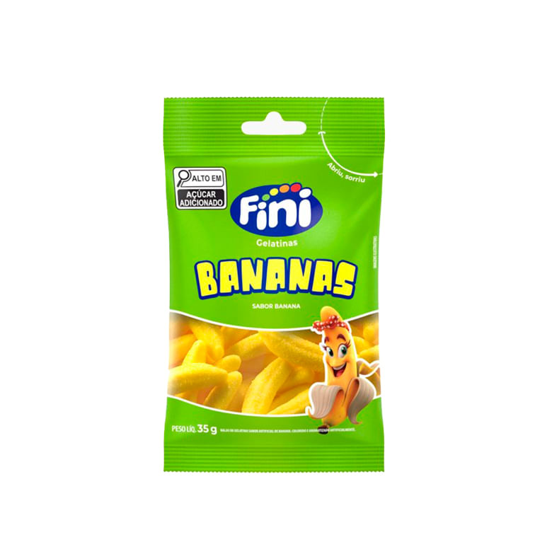 Bala Gelatina Fini Gelatinosas Bananas 35g