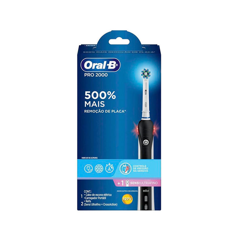 Escova Dental Oral B Elétrica Pro 2000 127v un - Covabra