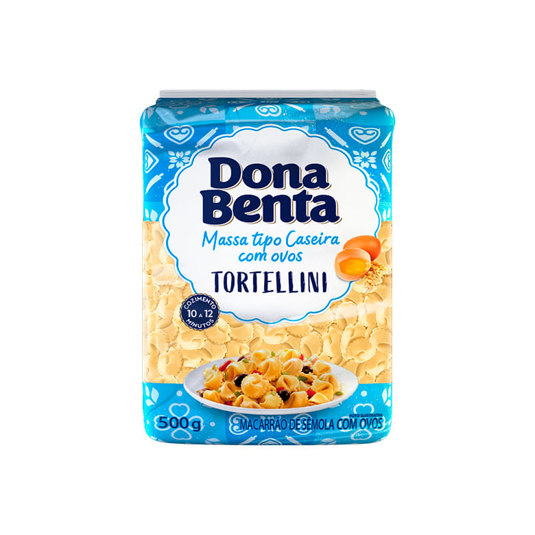 Macarrão de Sêmola Tortellini Dona Benta Com Ovos Caseiro Pacote 500g