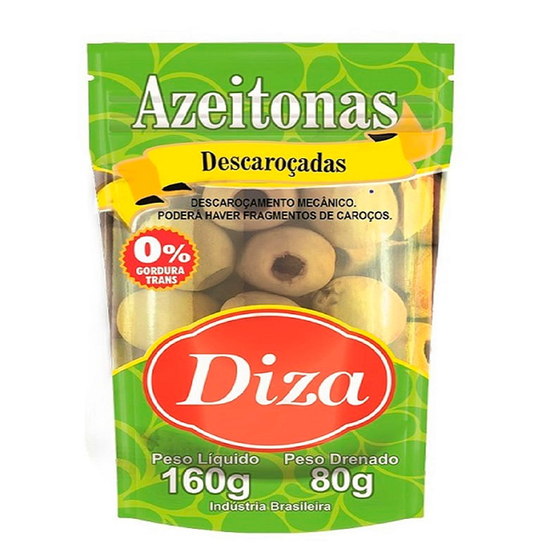 Azeitona Verde sem Caroço Diza 80 g