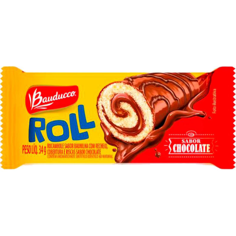 Bolo Bauducco Roll Chocolate 34g
