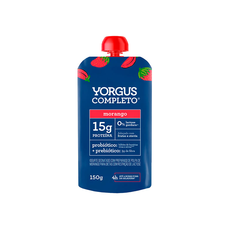 Iogurte Yorgus Completo 15g Proteína Desnat. Morango 150g - Covabra