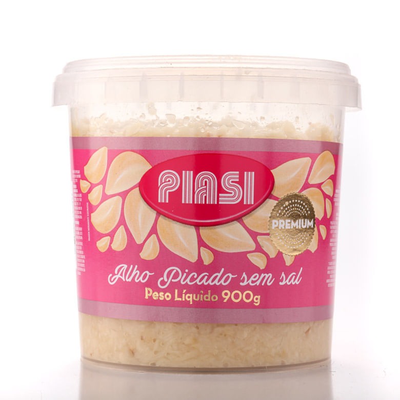 Alho Picado Sem Sal Piasi Pote 900G