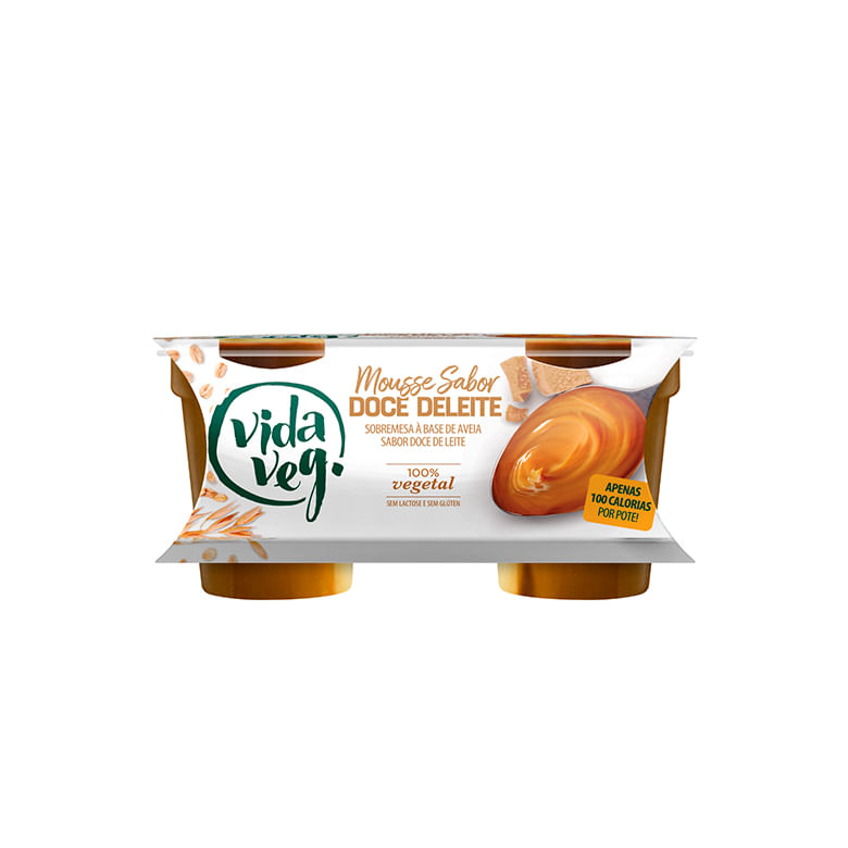 Sobremesa Vegana Vida Veg Mousse Doce De Leite 200g