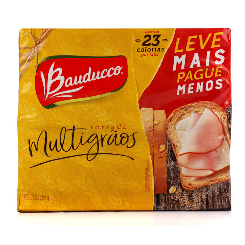 Torrada Bauducco Multigrãos Pacote com 284g