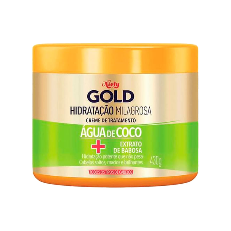 Creme de Tratamento Niely Gold Hidratação Óleo de Coco 430g - Covabra