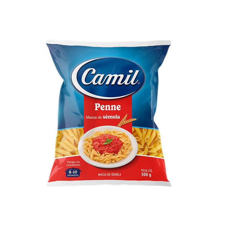 Macarrão de Sêmola Camil Penne Pacote com 500g