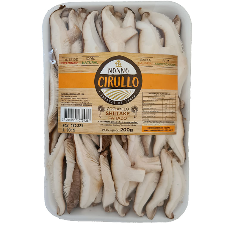 Cogumelo Nonno Cirullo Shiitake Fatiado 200g