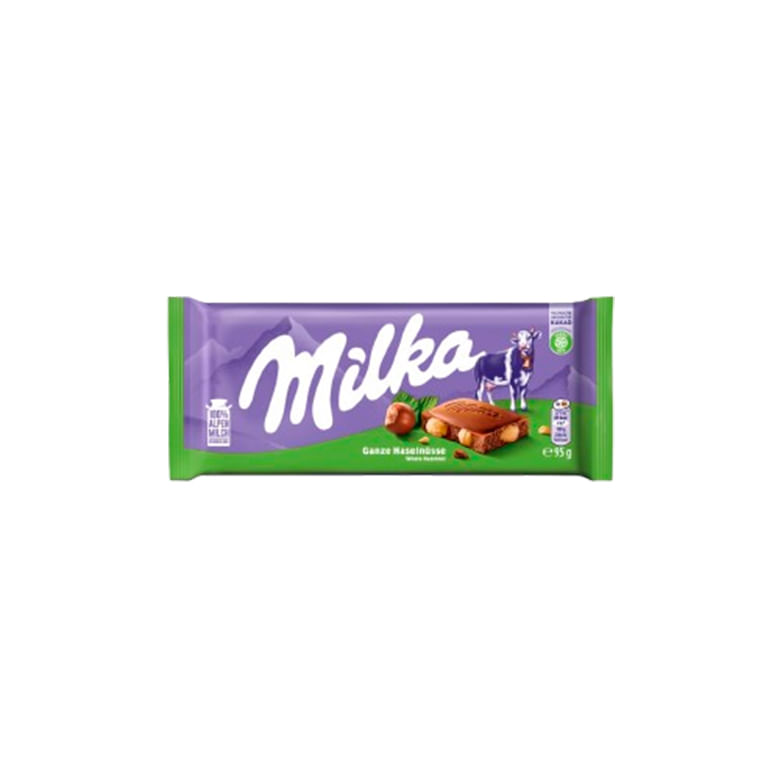 cocoa様 Chocolate Milka Whole Hazelnut 95g - Covabra
