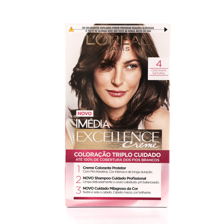 Coloração Imédia Excellence Creme N°4 Castanho Natural