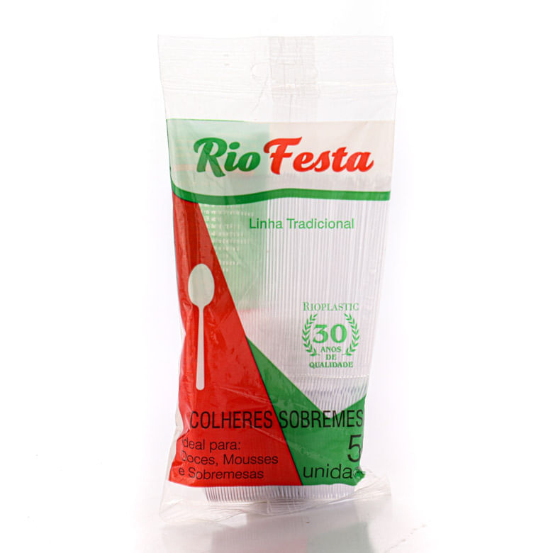 Colher Rio Festa Cristal para Sobremesa 50un