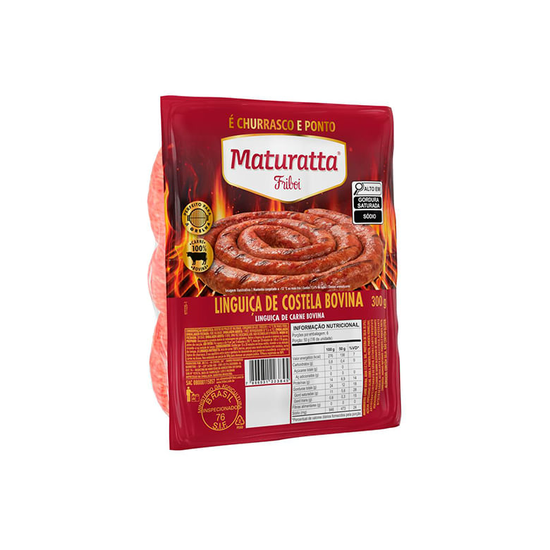 LINGUICA BOVINA MATURATTA CONGELADA 300G