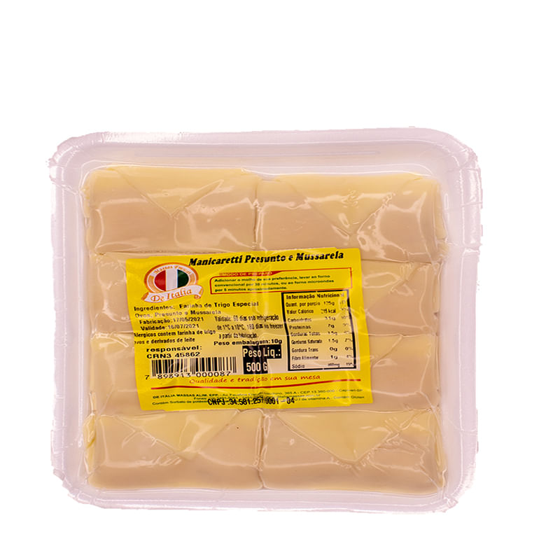 Manicaretti De Itália Presunto e Mussarela 500g - Covabra