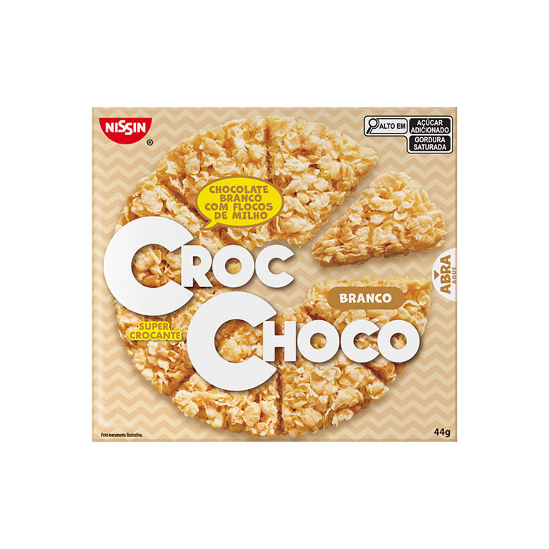 Chocolate Nissin Croc Choco Branco 44g - Covabra