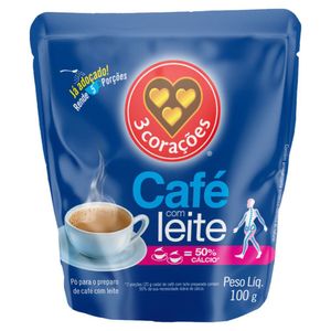 Café com Leite 3 Corações Sachê 100g