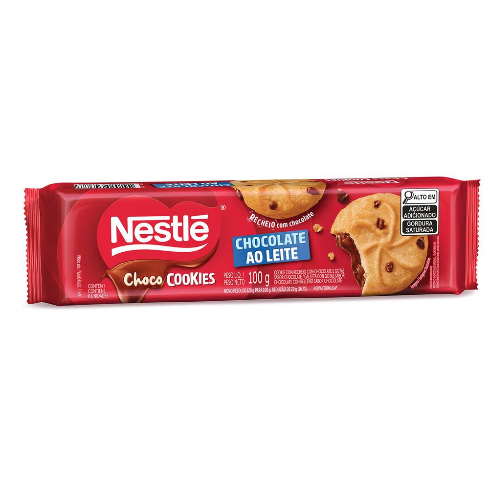 Biscoito Nestlé Choco Cookie Chocolate ao Leite 100g - Covabra