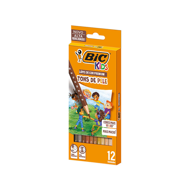 Lapis de Cor Bic Kids Tons de Pele com 12un