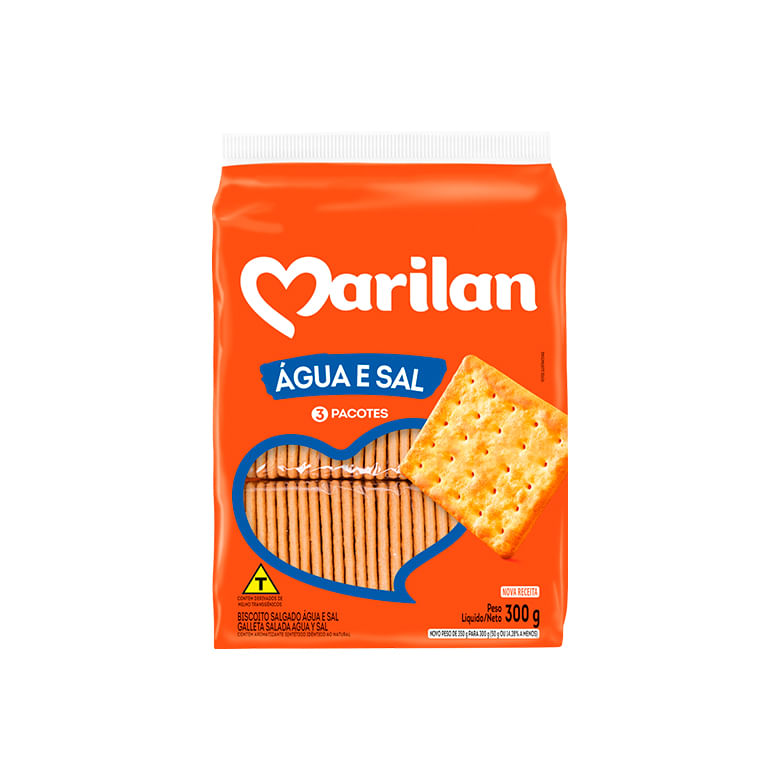 Biscoito salgado Marilan Agua e Sal 300g