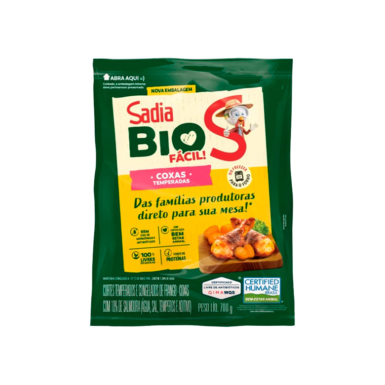 Coxa de Frango Sadia Bio Fácil Temperada Congelada 800g