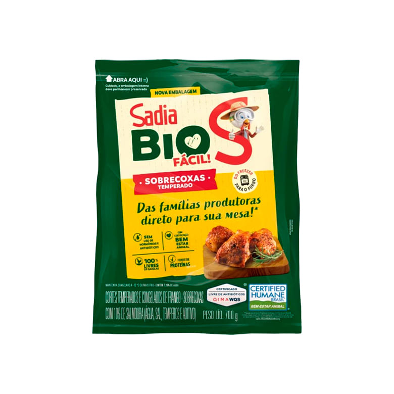 Sobrecoxa de Frango Temperada Sadia Bio Fácil 800g