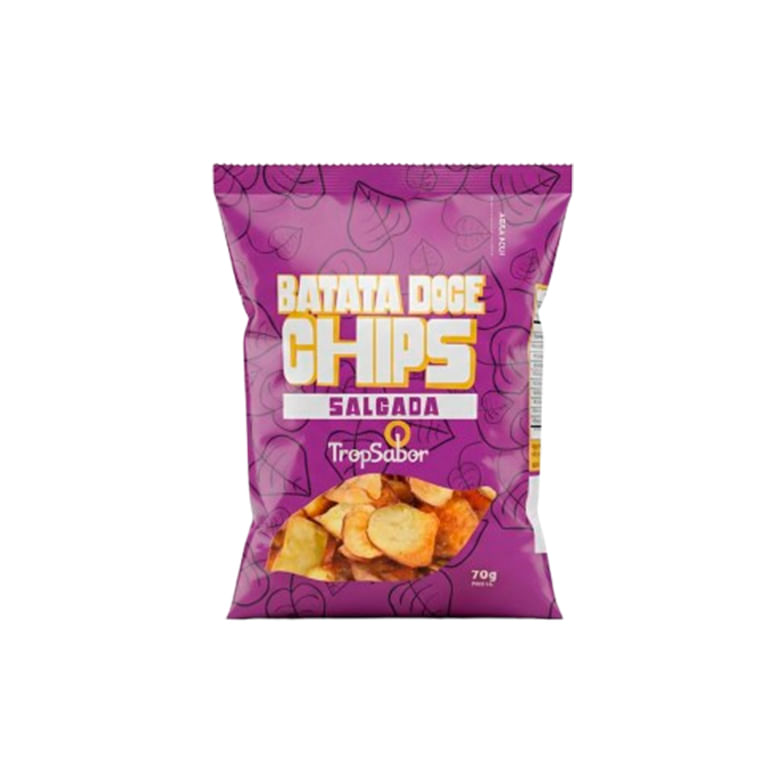 Batata Doce Chips Tropsabor Salgada 70g