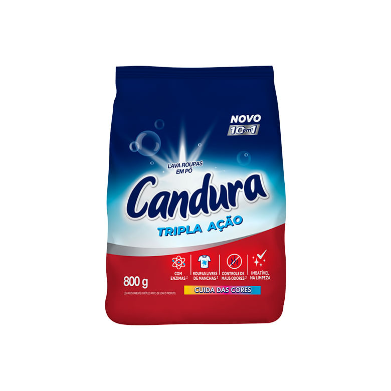 Lava Roupas Pó Candura Tripla Ação 800 gr