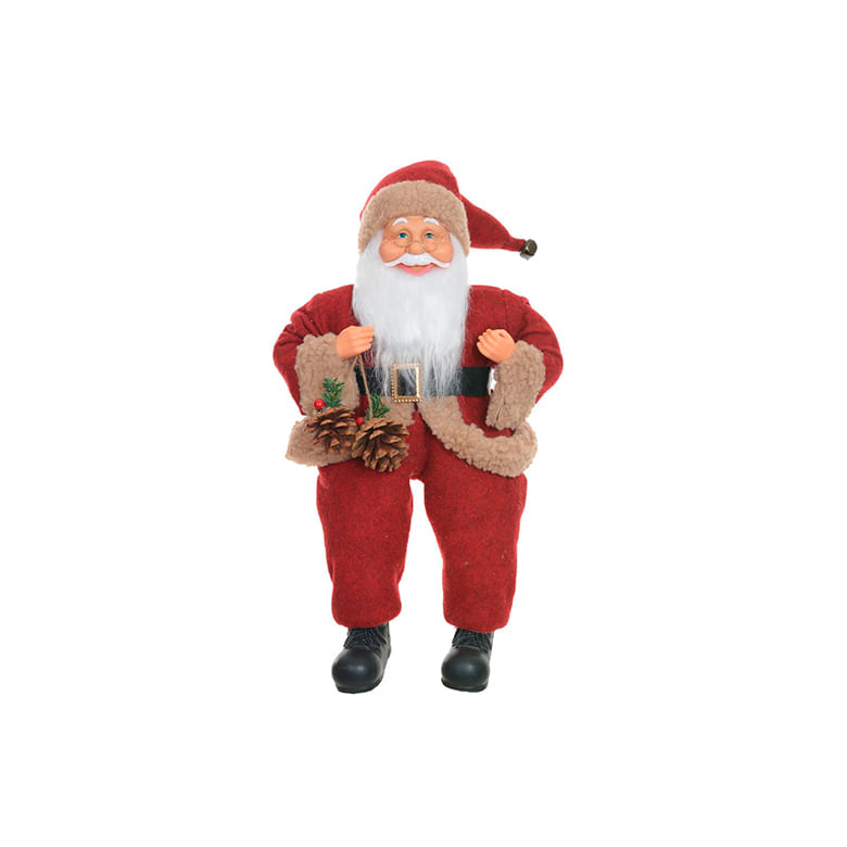 Papai Noel Pinha Vermelho e Bege 40CM - DEA